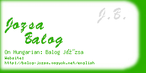 jozsa balog business card